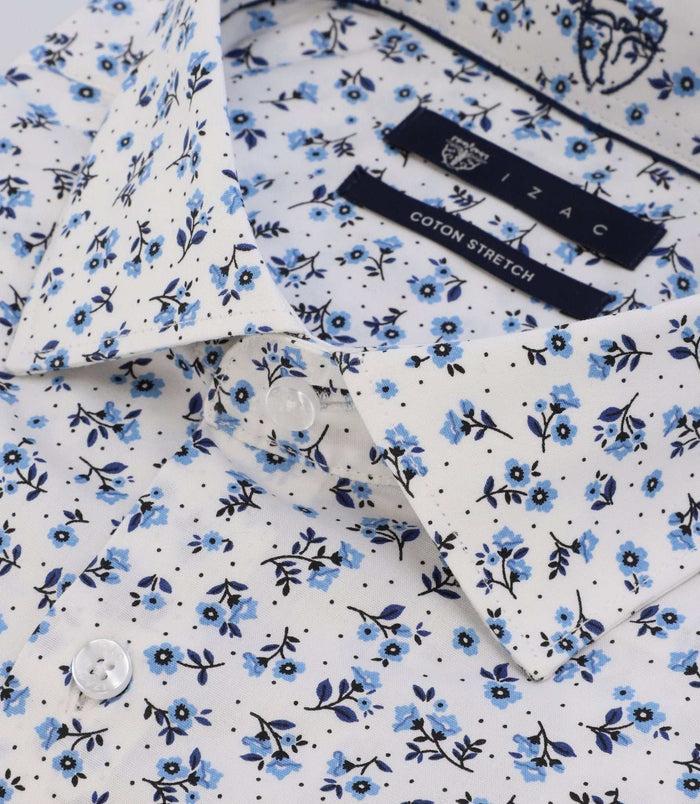 Izac Chemise Ville Imprimée Bleue