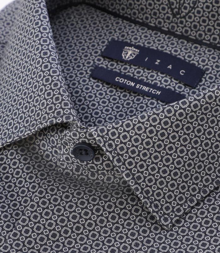 Izac Chemise Ville Imprimée Marine
