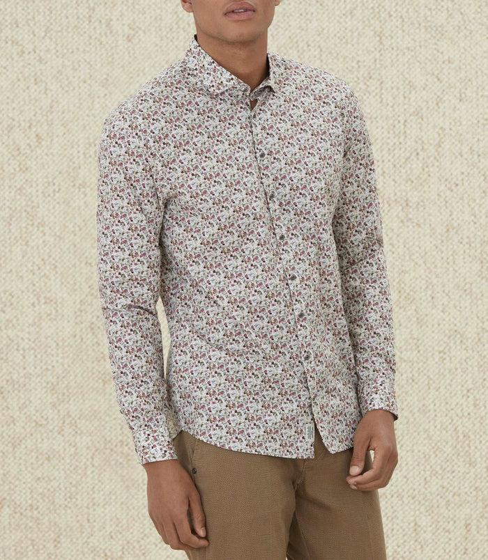 izac Chemises casual en coton beige "Manu"