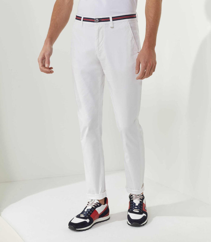 izac Chino blanc galon tricolore "Bateau"