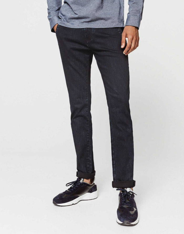 izac Chino denim délavé marine