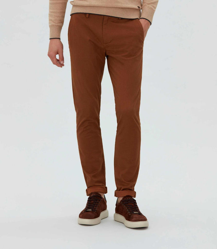izac Chino imprimé camel "Cristal"