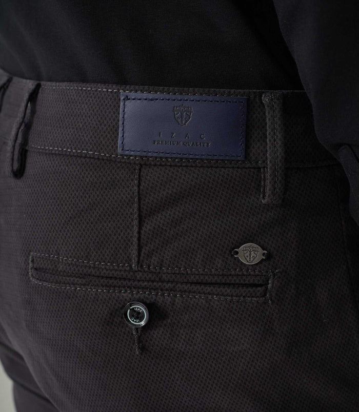 Izac Chino Imprimé Noir "Cristal"