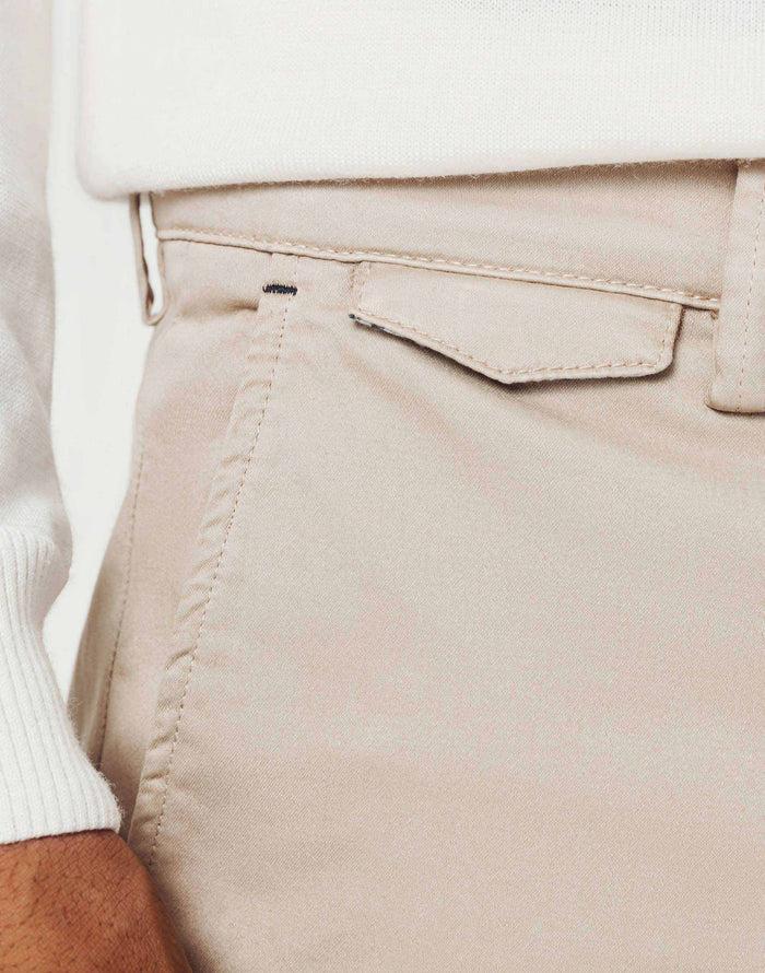 Izac Chino Satin Beige Clair