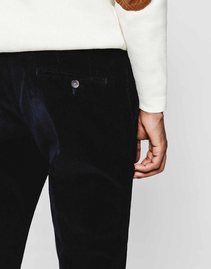 Izac Chino Velours Marine