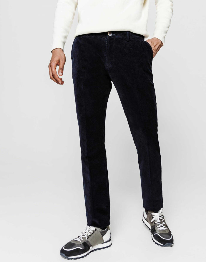 izac Chino velours marine