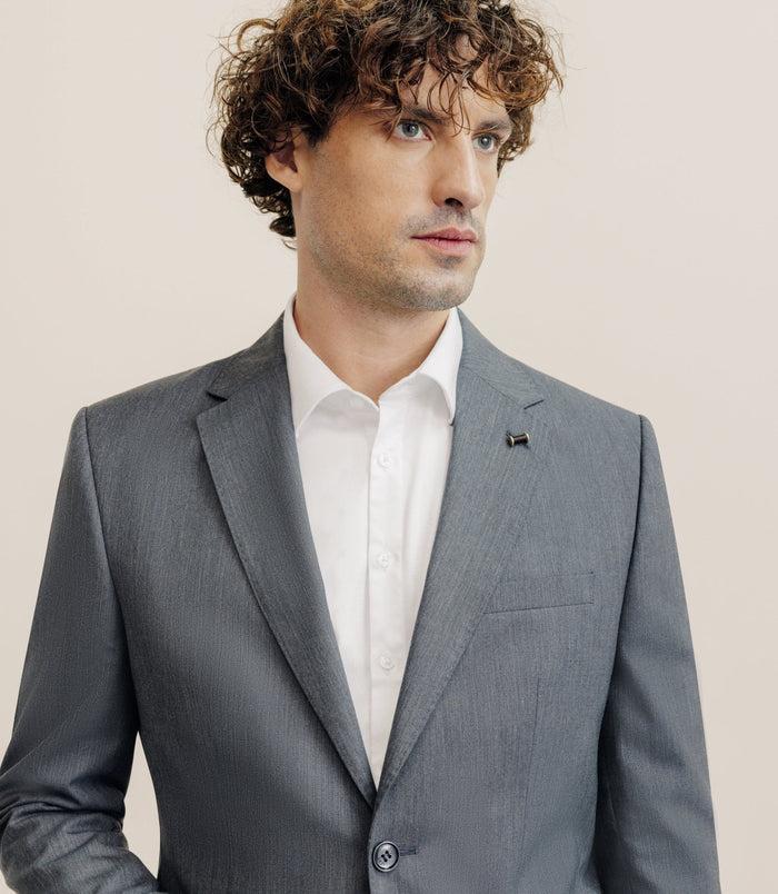 Izac Costume 100% Laine Gris