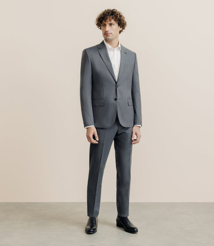 Izac Costume 100% Laine Gris