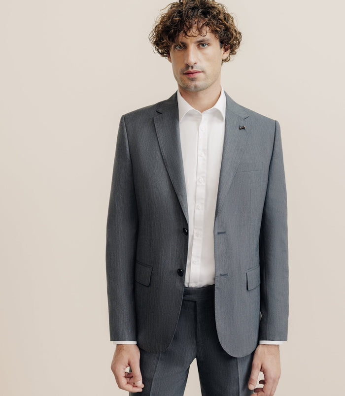 izac Costume 100% laine gris