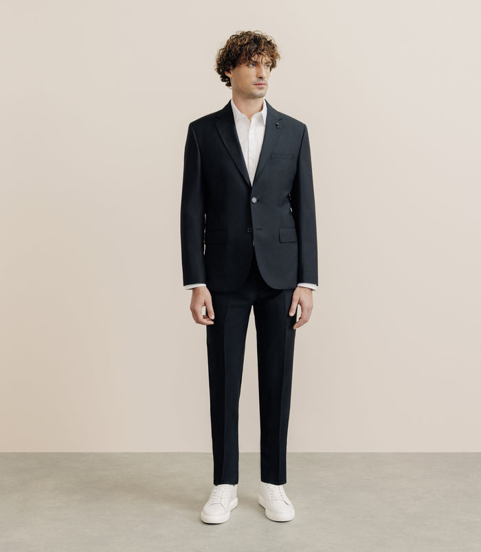 Izac Costume 100% Laine Noir