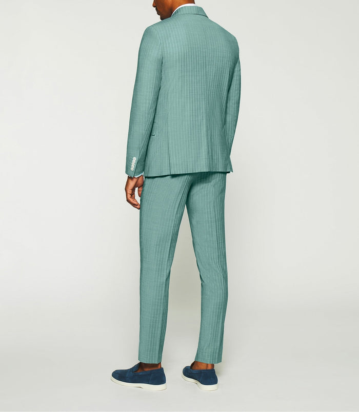 Izac Costume 2 Boutons à Rayures Tennis Kaki FERNO