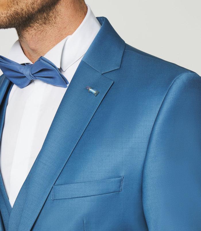 Izac Costume 2 Boutons En Laine Bleu Clair FAVORI