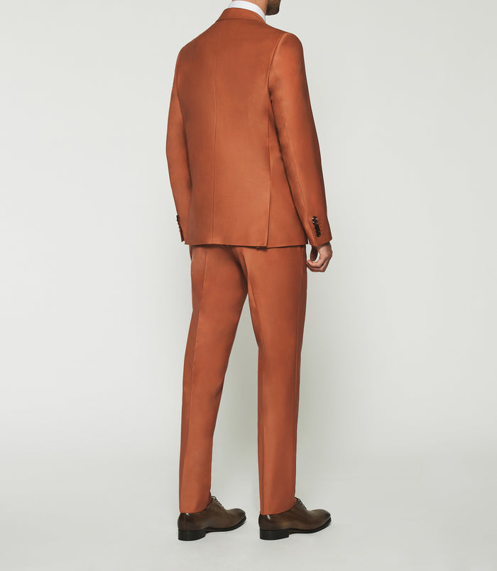 Izac Costume 2 Boutons En Laine Orange FAVORI