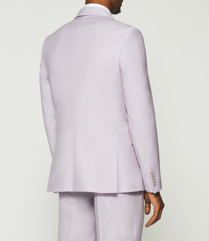 Izac Costume 2 Boutons En Laine Parme Clair FAVORI