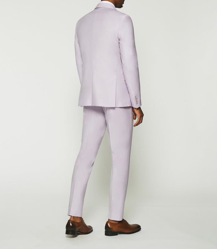 Izac Costume 2 Boutons En Laine Parme Clair FAVORI