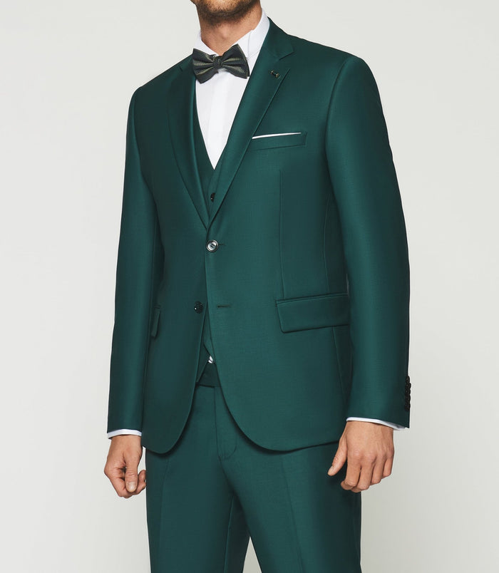 Izac Costume 2 Boutons En Laine Vert FAVORI