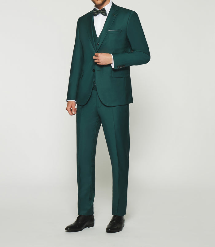 izac Costume 2 boutons en laine vert FAVORI