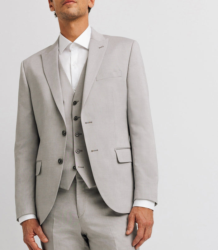 Izac Costume 2 Boutons Gris Clair