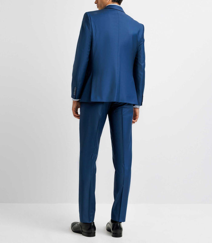 Izac Costume 2 Boutons Laine Bleu