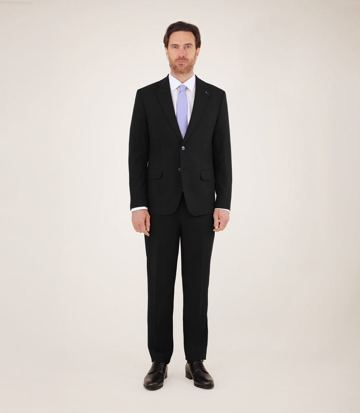 izac Costume 2 boutons laine bleu noir