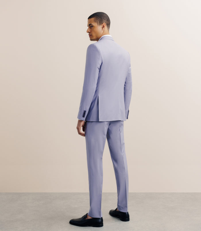 Izac Costume 2 Boutons Laine Majoritaire Parme