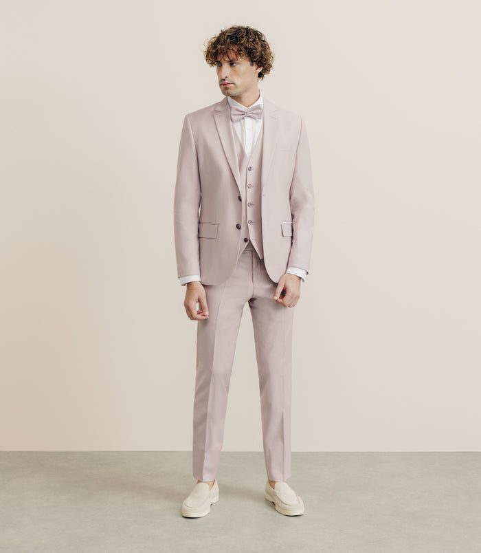 Izac Costume 2 Boutons Laine Majoritaire Rose