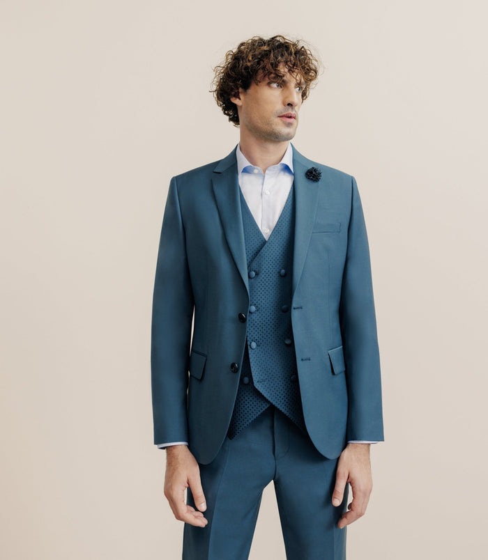 Izac Costume 3 Pièces Bleu-vert