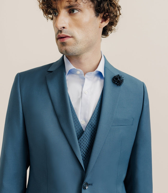 Izac Costume 3 Pièces Bleu-vert