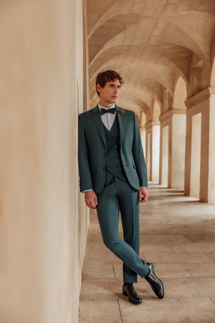 izac Costume 3 pièces bleu-vert