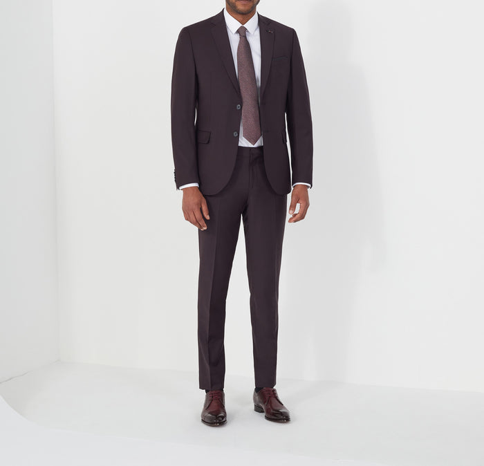 izac Costume à carreaux bordeaux "Theatre"