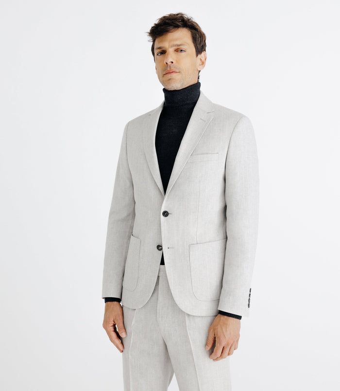 Izac Costume à Rayures Tennis écru
