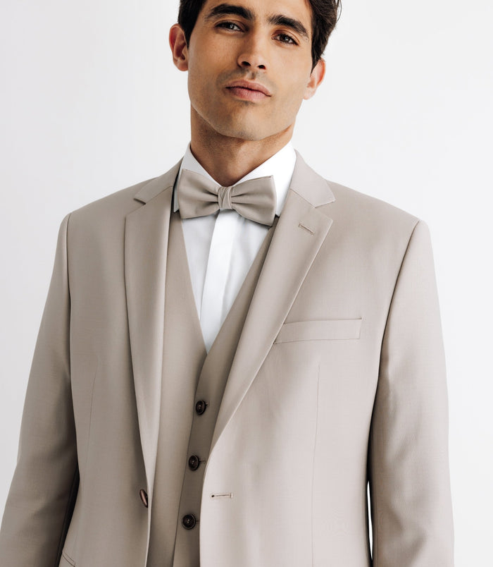 Izac Costume Ajusté 2 Boutons Beige