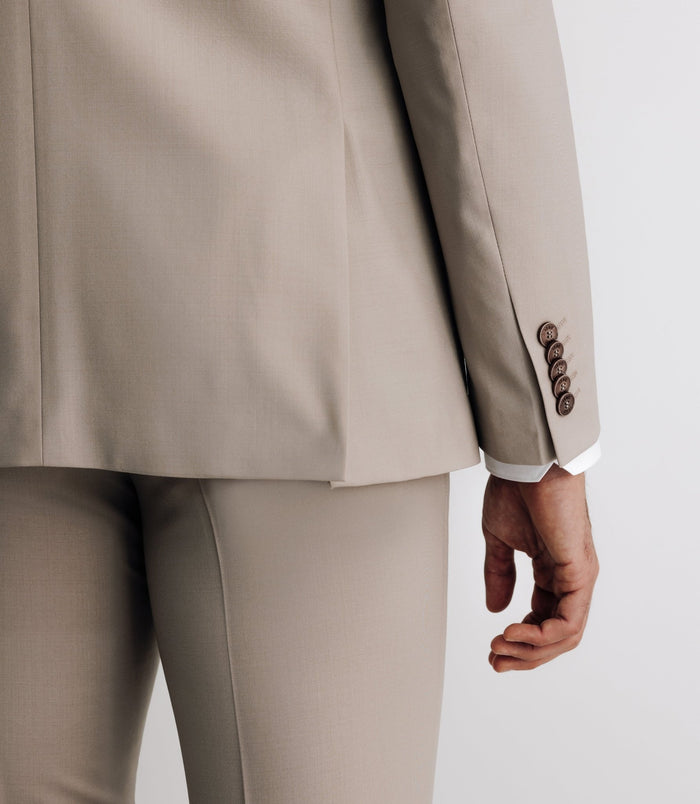 Izac Costume Ajusté 2 Boutons Beige