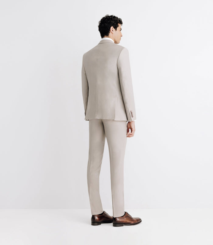 Izac Costume Ajusté 2 Boutons Beige