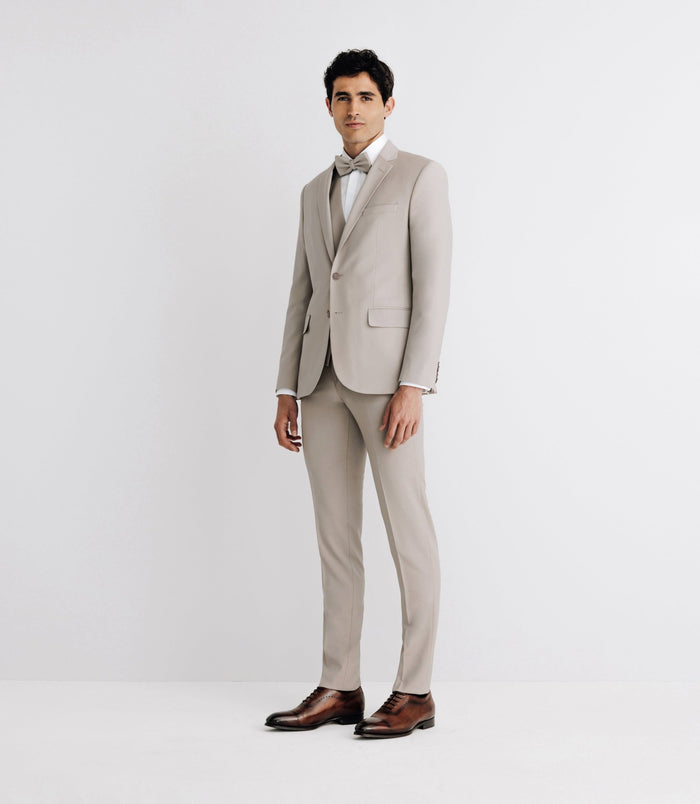 izac Costume ajusté 2 boutons beige