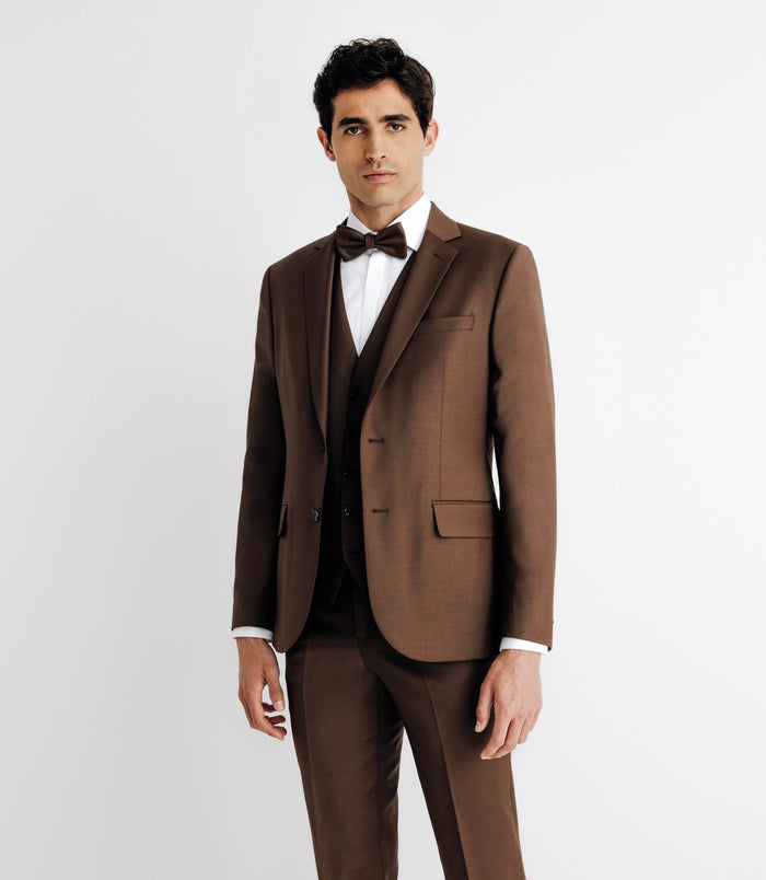 Izac Costume Ajusté 2 Boutons Marron