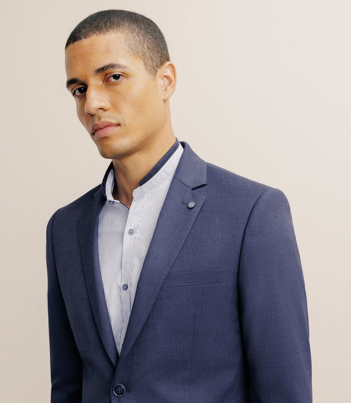 Izac Costume Avec 2 Boutons Bleu Denim