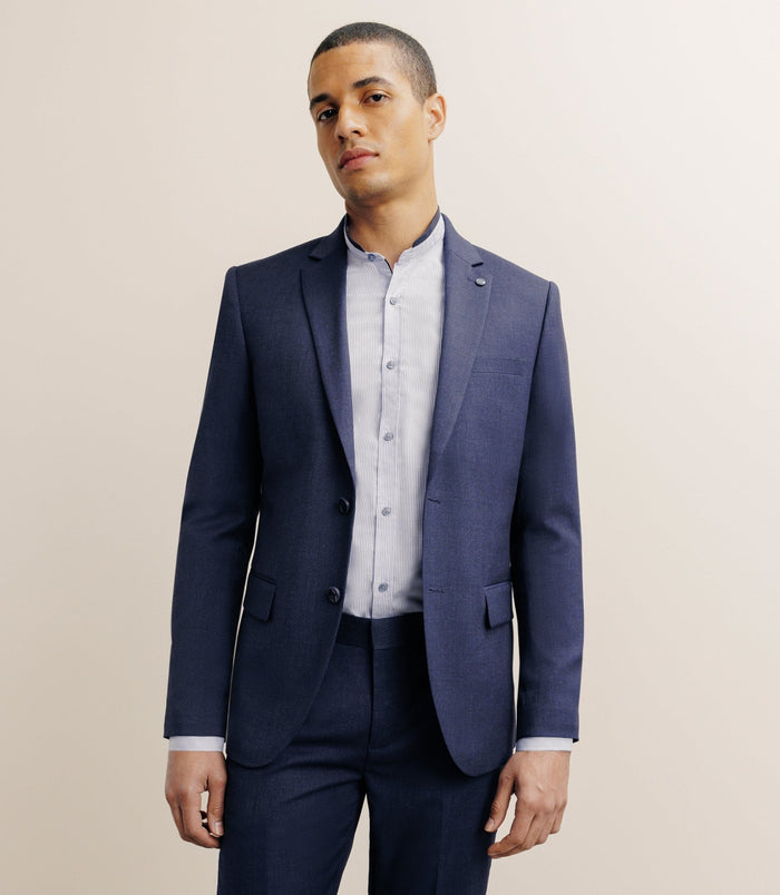 izac Costume avec 2 boutons bleu denim