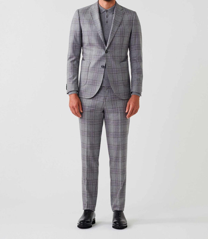 izac Costume carreaux gris "Tendre"