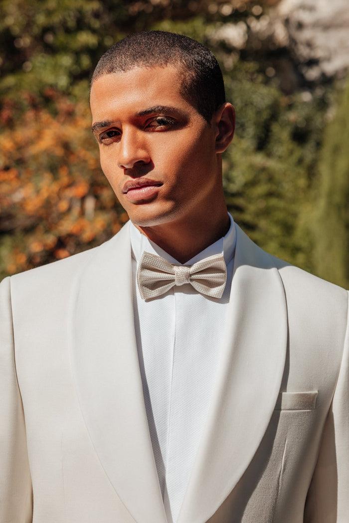 Izac Costume Cérémonie Col Châle écru