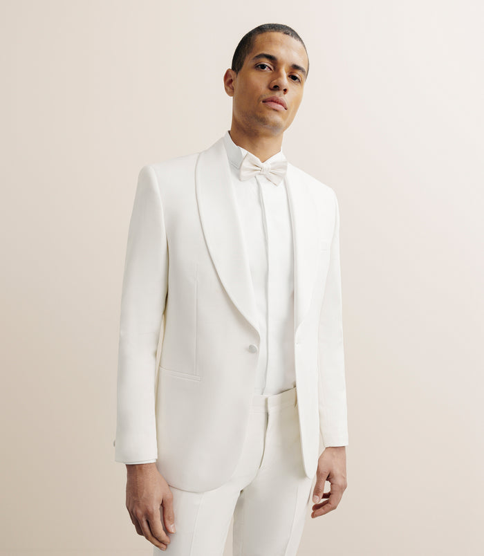 Izac Costume Cérémonie Col Châle écru