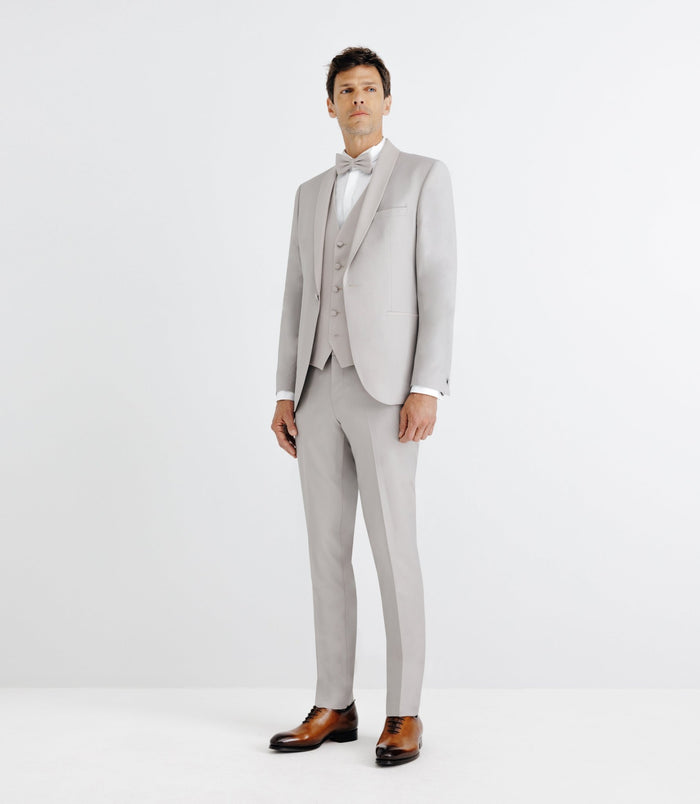 izac Costume col châle gris