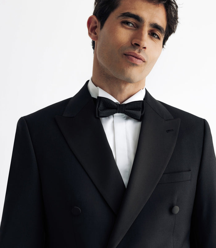 Izac Costume Croisé 6 Boutons Noir