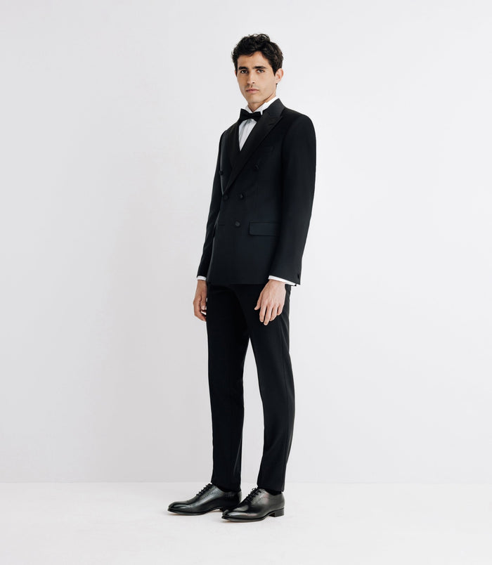 izac Costume croisé 6 boutons noir