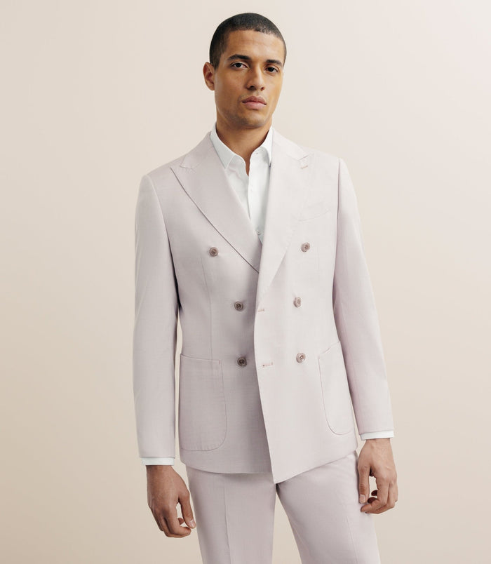 izac Costume croisé 6 boutons rose