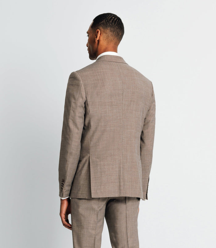 Izac Costume D'été 2 Boutons Marron Clair