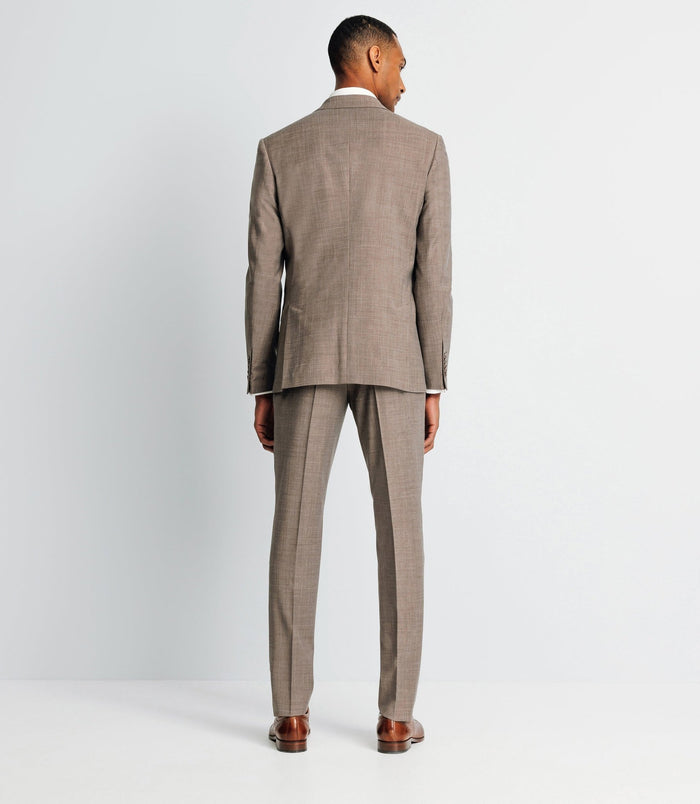 Izac Costume D'été 2 Boutons Marron Clair