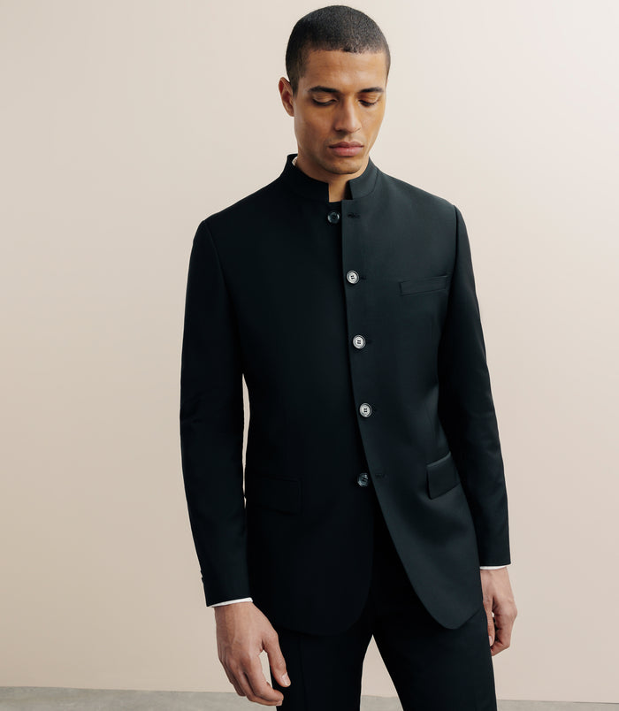 izac Costume en laine mélangée noir