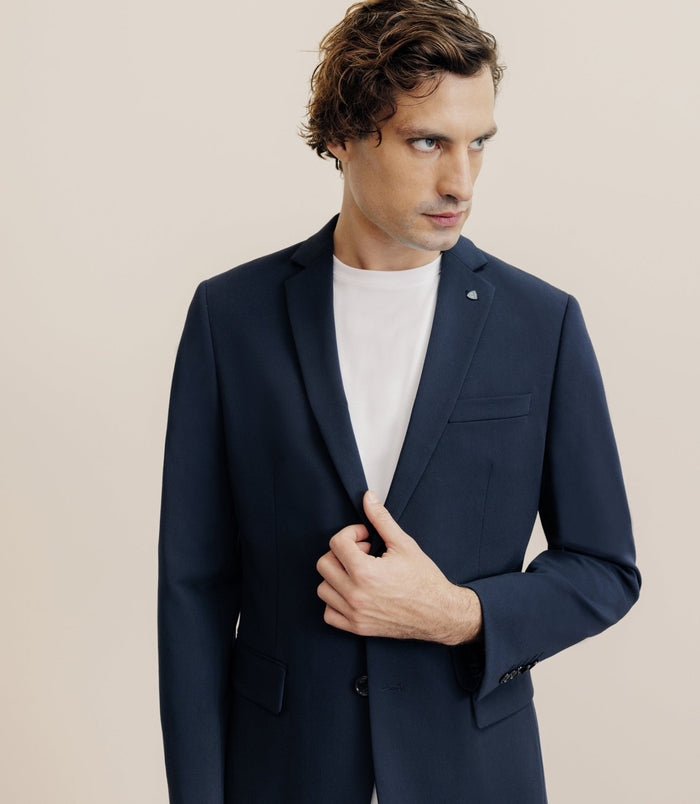 Izac Costume Lavable 2 Boutons Marine