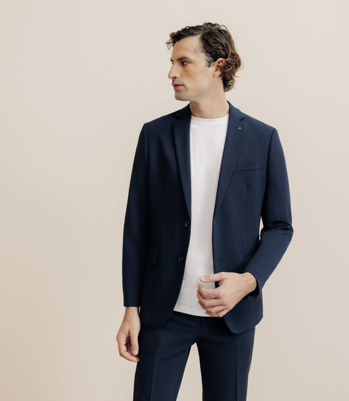 izac Costume lavable 2 boutons marine